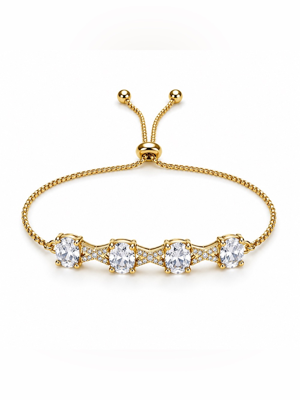 18k Yellow Gold Plated Adjustable Bracelet